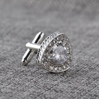 Men's Shirt Cufflinks Triangle Crystal French Diamond
